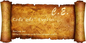 Czégé Evelin névjegykártya